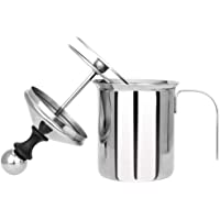 CODIRATO Batidoras Espumadoras de Leche 400ml- Espumador de Leche Doble Colador Leche Manual Frother para Espuma de…